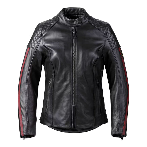 Triumph Ladies Mc-læderjakke Braddan Sport sort