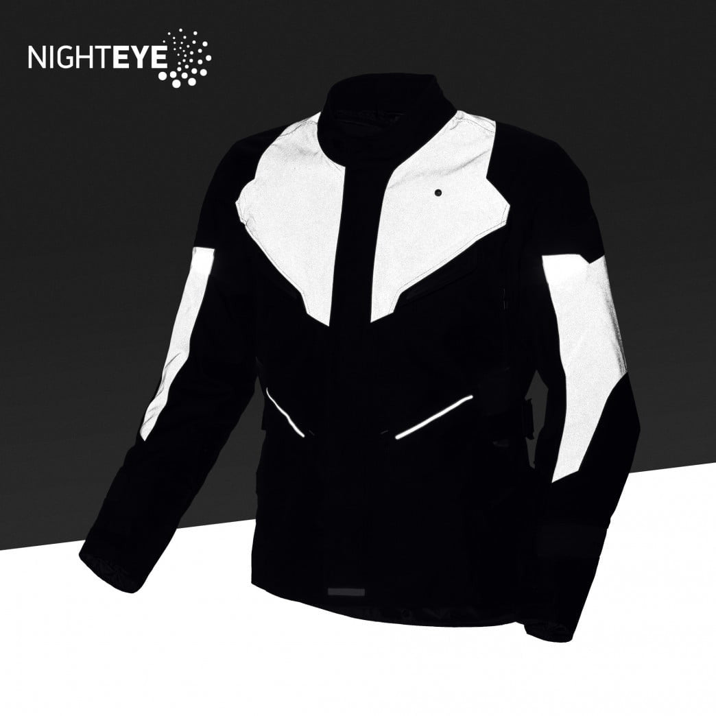 Macna Textile MC Jacket Sonar Night Eye Black /Influenza