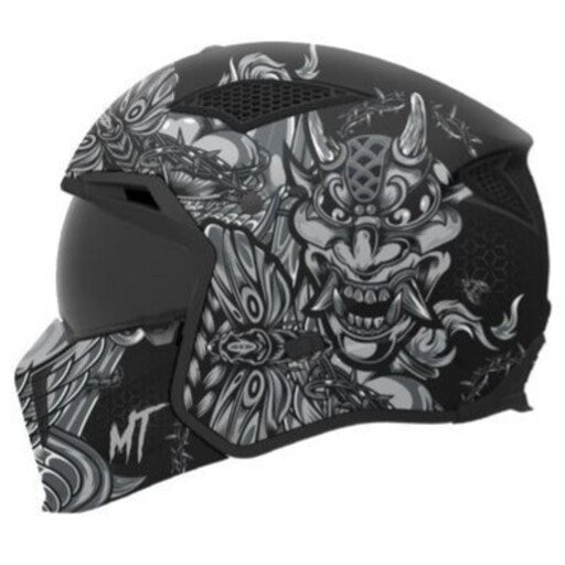 MT -hjelme Åbn MC Helmet Streetfighter SV S Hellish B2