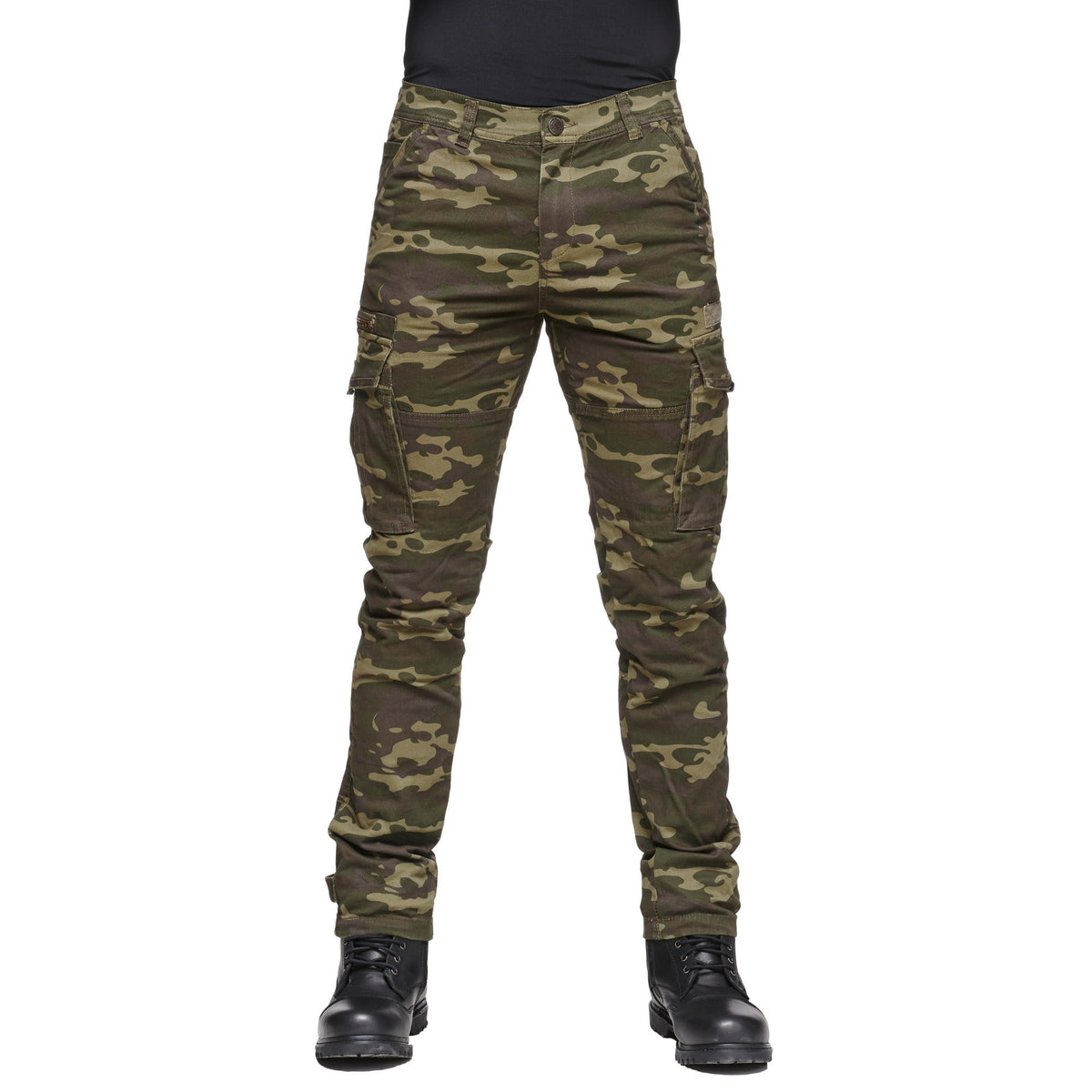 Fej Kevlar MC-Pants Jungle Green /Camo