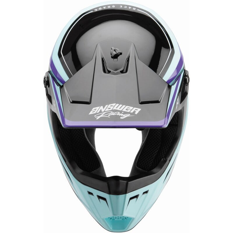 Svar Barn Cross MC Helmet AR1 Vivd Black /Lila