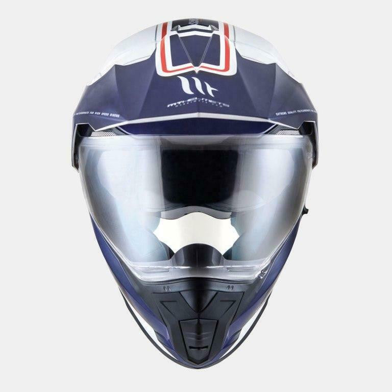 Mt Helmets Adventure MC Helmet Synchrony Vintage White /Blue