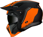 MT -hjelme Åbn MC Helmet Streetfighter Twin Orange