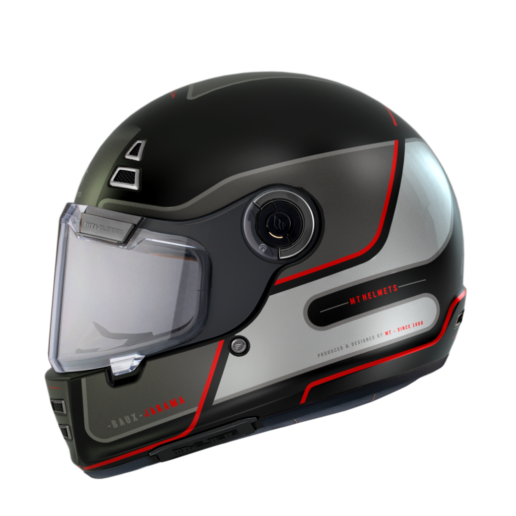 MT -hjelme Integral MC Helmet Jarama Baux E15 Red Matt