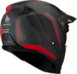 MT -hjelme Åbn MC Helmet Streetfighter C5 Matt Red