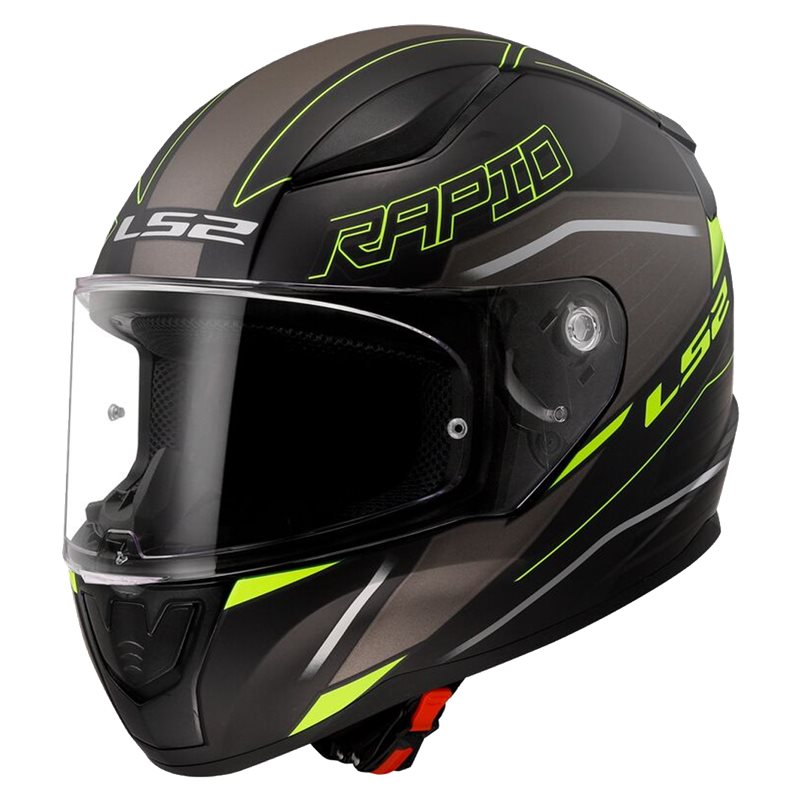 LS2 Integral MC Helmet Rapid II Rokku sort /influenza