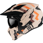 MT Helmets Streetfighter A14 matt orange med robust konstruktion, ventilationsöppningar och avtagbar skärm för motorcyklister.