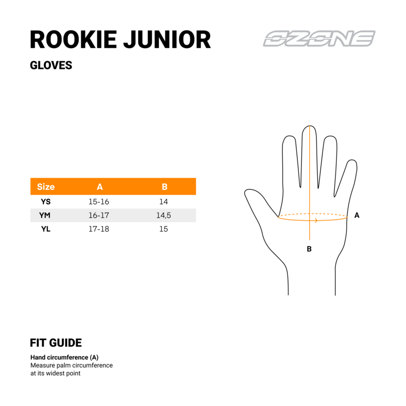 Ozone Børn mc-Gloves Rookie II sort