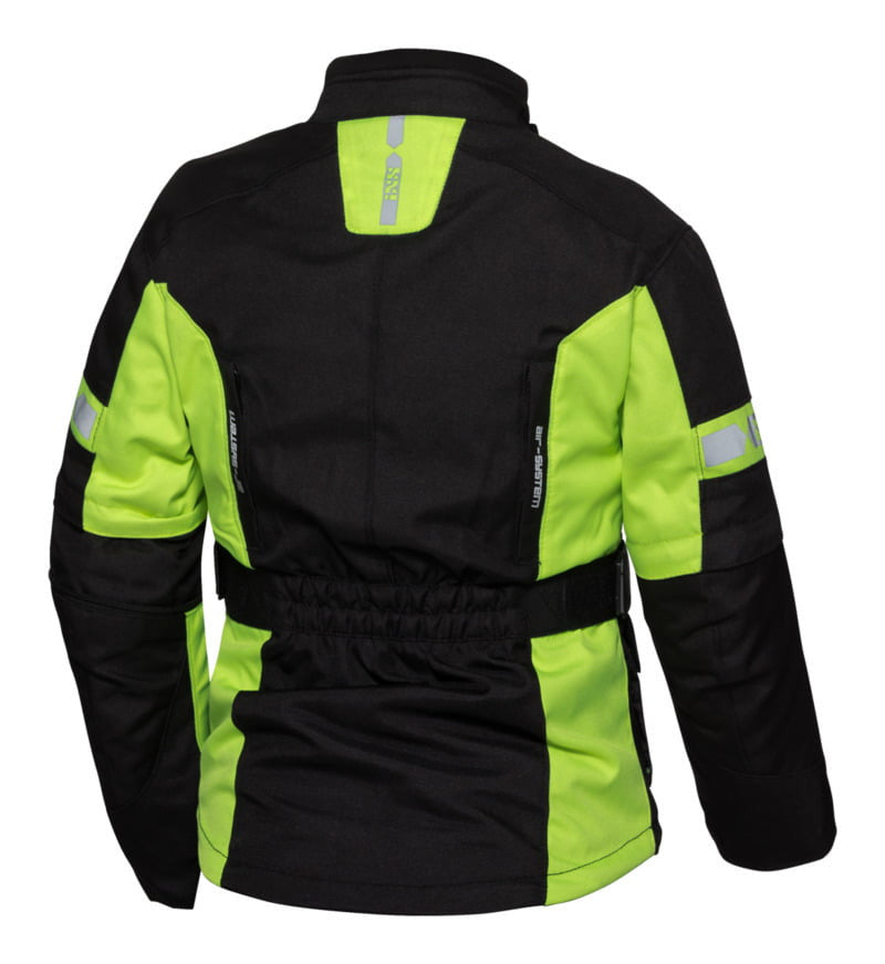 ixs kids textile mc jacket st 1.0 black /flu