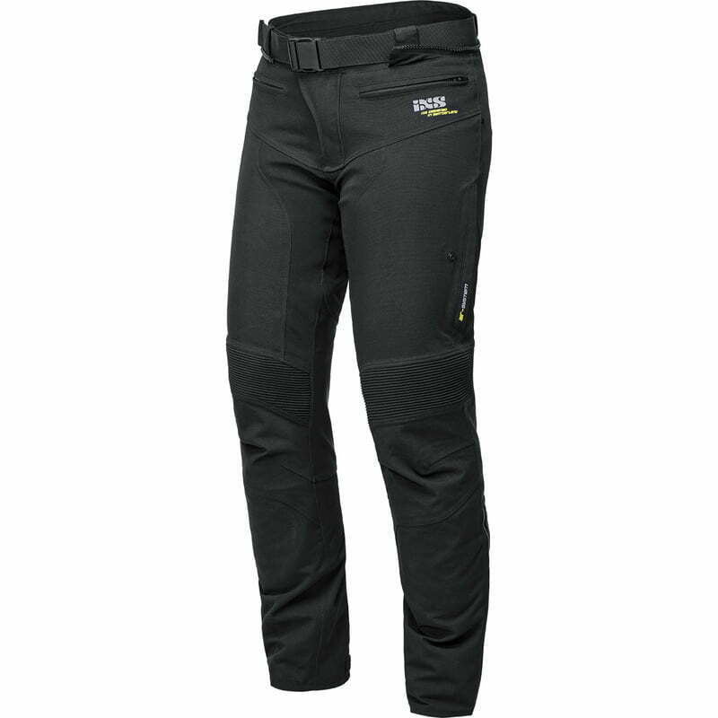 IXS Lady lamineret tekstil mc-bukser st plus sort