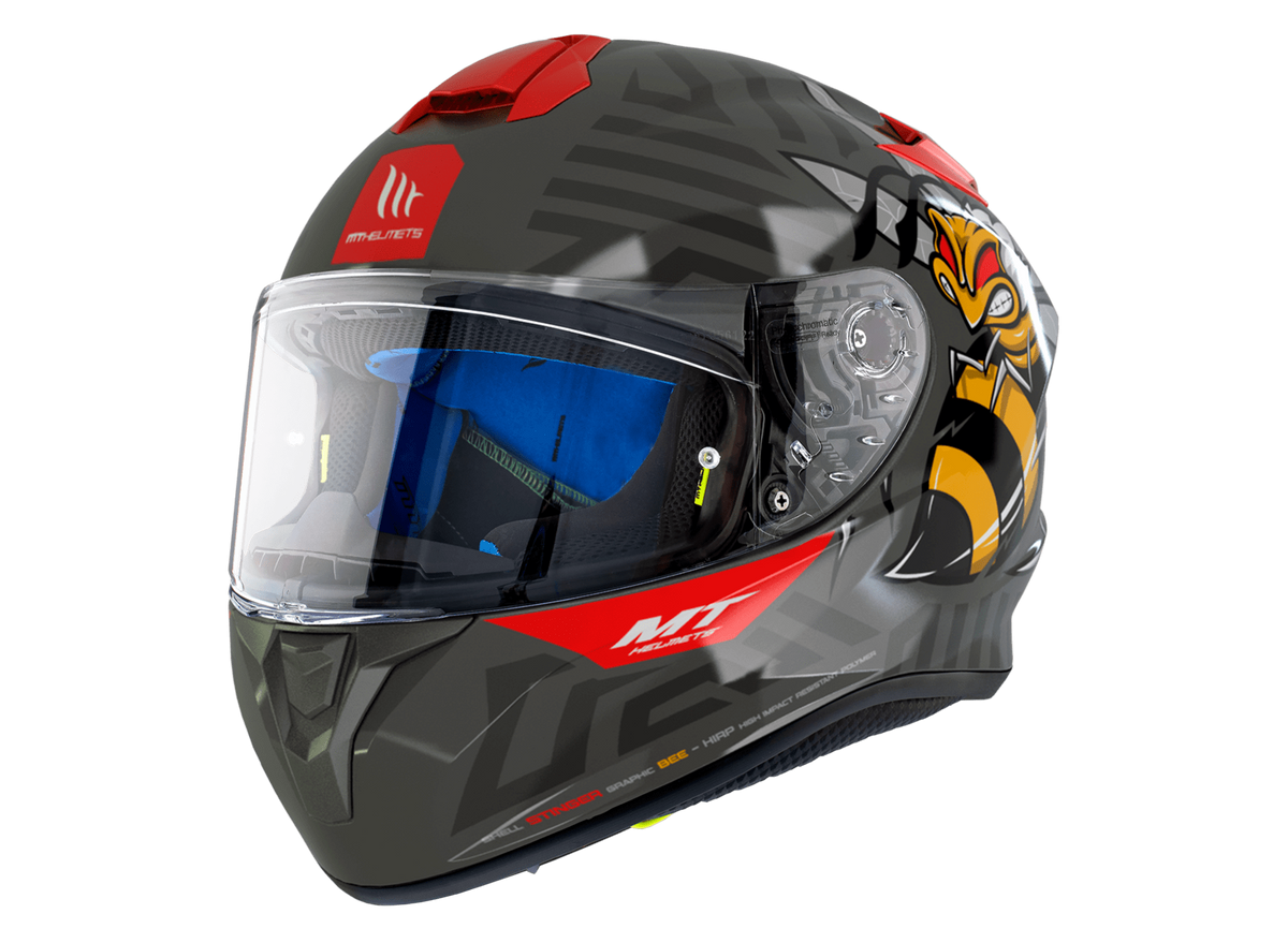 MT -hjelme Integral MC Helmet Targo Bee Rojo