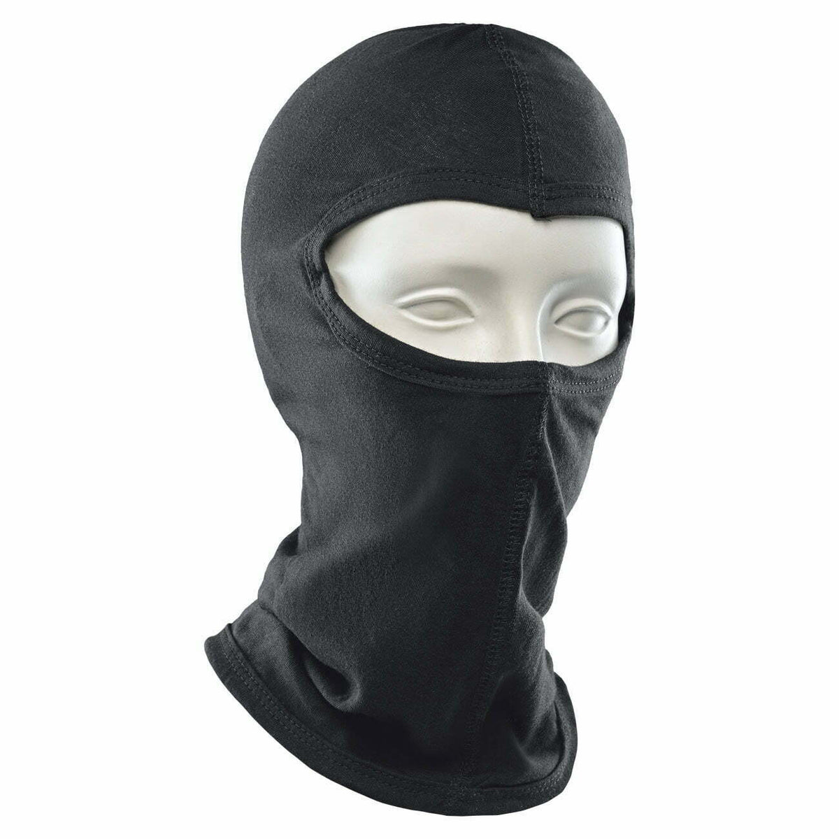 Afholdt balaclava bomuld sort