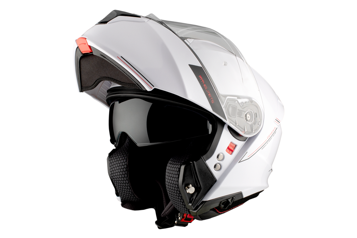 MT -hjelme Åbenbar MC Helmet Genesis SV White