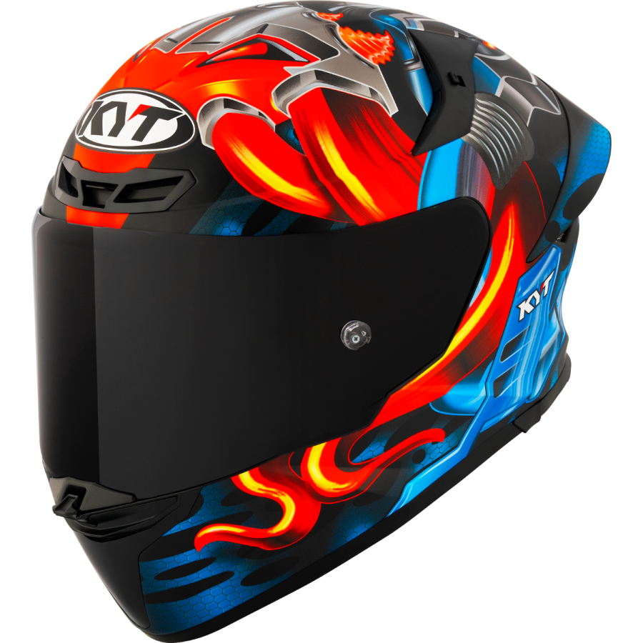 KYT Integral MC Helmet TT-Revo Gear E6 sort /rød /blå