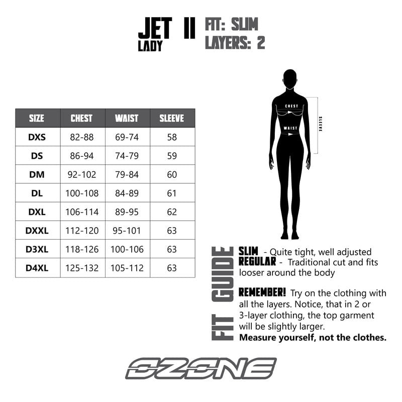 Ozone Dam Tekstil Mc-Jacka Jet II Sort 